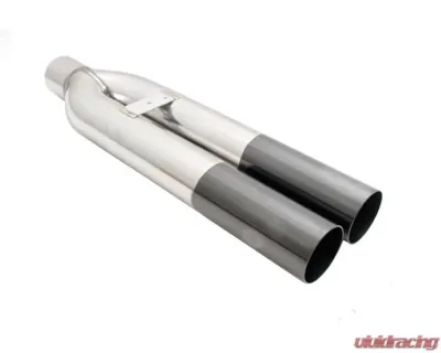Megan Racing Muffler Delete Dual 3" Black Chrome Straight Tips Universal - MR-UT-D3-BC