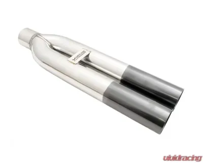 Megan Racing Muffler Delete Dual 3" Black Chrome Straight Tips Universal - MR-UT-D3-BC
