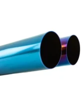 Megan Racing Muffler Delete Tips Dual 3" Angled Design Burnt Blue Tips Universal                                     - MR-UT-D3-BT-V2 - Image 2