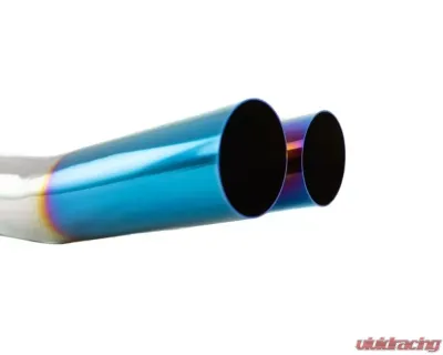 Megan Racing Muffler Delete Tips Dual 3" Angled Design Burnt Blue Tips Universal - MR-UT-D3-BT-V2