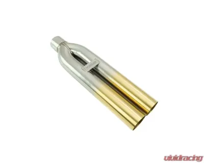 Megan Racing Muffler Delete Tips Dual 3" Straight Design Gold Universal - MR-UT-D3-GD