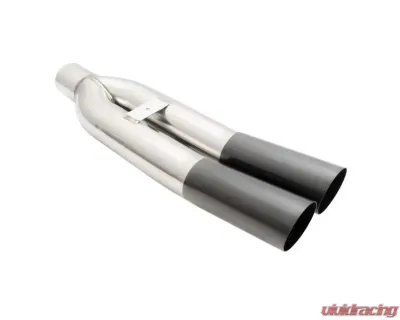 Megan Racing Muffler Delete Dual 3" Black Chrome Angled Tips Universal - MR-UT-D3BC-V2