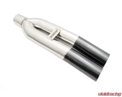 Megan Racing Muffler Delete Dual 3" Black Chrome Angled Tips Universal - MR-UT-D3BC-V2