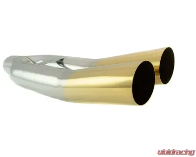 Megan Racing Muffler Delete Tips Dual 3" Angled Design Universal Gold - MR-UT-D3GD-V2