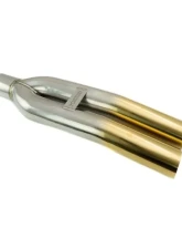 Megan Racing Muffler Delete Tips Dual 3" Angled Design Universal Gold                                     - MR-UT-D3GD-V2 - Image 2