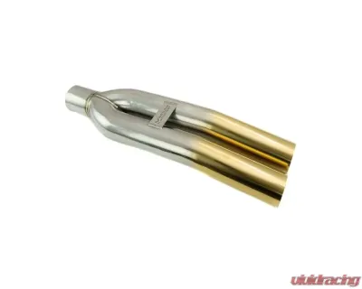 Megan Racing Muffler Delete Tips Dual 3" Angled Design Universal Gold - MR-UT-D3GD-V2