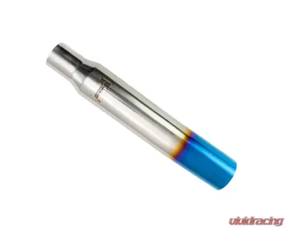 Megan Racing Universal Muffler Delete Single 4" Burnt Blue Angled Tip - MR-UT-S4-BT-V2