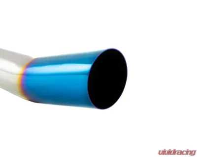 Megan Racing Universal Muffler Delete Single 4" Burnt Blue Angled Tip - MR-UT-S4-BT-V2
