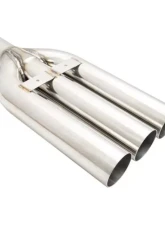 Megan Racing Universal Muffler Delete Triple 3" Stainless Straight Tips Universal                                     - MR-UT-TR3 - Image 3
