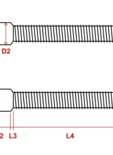 Megan Racing Extended Wheels Studs M12xP1.5 20Pcs Set Acura Integra 1990-2001                                     - MRS-HA-0391 - Image 2
