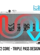 Megan Racing V2 Triple Pass Radiator Lexus IS300 Manual Transmission Only 2000-2005                                     - MR-RT-LI01-V2 - Image 3