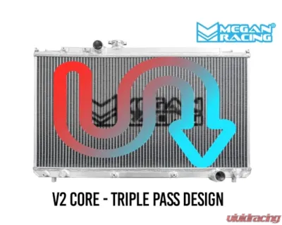Megan Racing V2 Triple Pass Radiator Lexus IS300 Manual Transmission Only 2000-2005 - MR-RT-LI01-V2