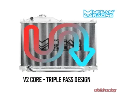 Megan Racing V2 Radiator Triple Pass Honda S2000 2000-2009 - MR-RT-S2K-V2