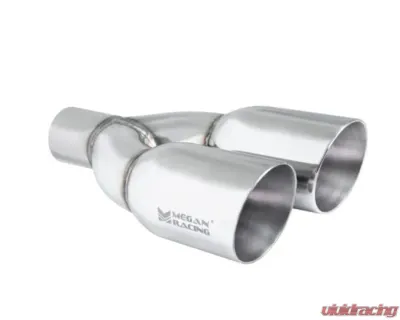 Megan Racing Universal Twin Stainless Steel Chrome 3.5-Inch Tips Driver Side - MR-UT-TRT-DS