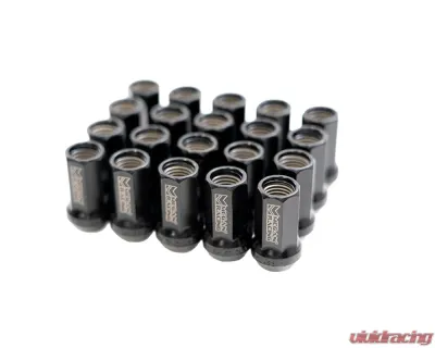 Megan Racing 7-Sided Heptagon Open-Ended Black Lug Nuts M12x1.25 - MRS-LN-7M12125-O-B