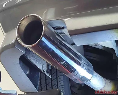 Megan Racing Blast Pipes Style Single Straight Exhaust Tips 3in to 4in Stainless Steel - LWT-UT-S4-V3