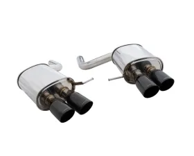 Megan Racing Rear Left Axleback Exhaust Black Chrome Dual Tips for BMW F10 535i 2011-2017