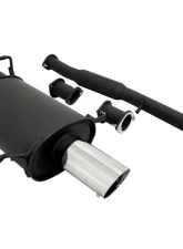 Megan Racing Catback Exhaust for Subaru WRX | STI 2002-2007, 4" Polished Tip, Flat Black Finish                                     - MR-CBS-#A-OEB - Image 2