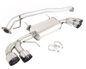 Megan Racing Rear Section OE-RS Catback Exhaust for Nissan GT-R R35 2009-2024, 3 Inch, Titanium Tips