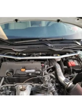 Megan Racing 1pc Racing Spec Front Strut Bar for Honda Civic 2016-2021, Aluminum                                     - MR-SB-HC16FU-1P - Image 2