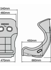 Bride XERO MS Black FRP Full Bucket Seat                                     - HB2ASF - Image 3