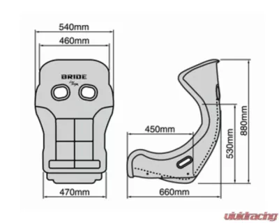 Bride XERO MS Gradiation FRP Full Bucket Seat - HB2GSF