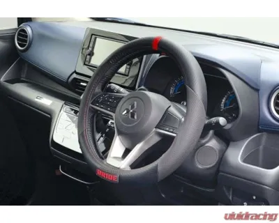 Bride Carbon Style Steering Cover S Type Red Logo - HSHC03