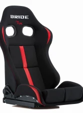 Bride Seats Silver FRP Shell Standard Cushion Black & Red Stradia II Reims Reclining Seat                                     - G71BNF - Image 4