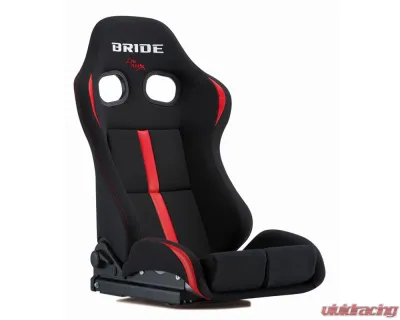 Bride Seats Silver FRP Shell Standard Cushion Black & Red Stradia II Reims Reclining Seat - G71BNF