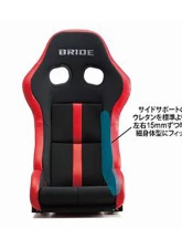 Bride Seats Silver FRP Shell Low Cushion Black & Red Stradia III Evo-S Reclining Seat                                     - G72VN1 - Image 4