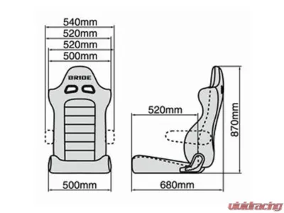Bride Black ERGOSTER Reclining Seat with Heater - E67ASN