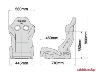 Bride Red Carbon GIAS III KING Reclining Seat - G61RSC