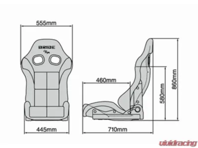 Bride Black Carbon STRADIAIII KING Reclining Seat - G71DSC
