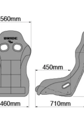 Bride Black Carbon ZETA IV Low Max System Full Bucket Seat                                     - HA1ASC - Image 5