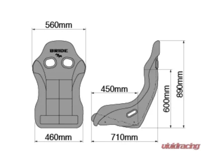 Bride Red Carbon ZETA IV Low Max System Full Bucket Seat - HA1BSC