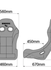 Bride Red Carbon ZIEG IV Low Max System Full Bucket Seat                                     - HB1BSC - Image 5