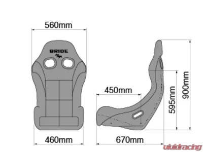 Bride Red Carbon ZIEG IV Low Max System Full Bucket Seat - HB1BSC