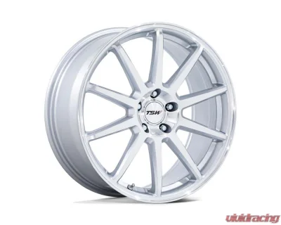 TSW Wheels TW004 Canard Wheel 19x10.5 5X114.3 43 Gloss Silver w/Machined Face - TW004SD19051243