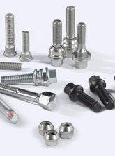 H&R Wheel Screw M14x1.25 46mm w/Movable Taper Head 60 Degree Silver                                     - 14254608 - Image 3
