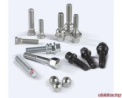 H&R Wheel Screw M14x1.25 46mm w/Movable Taper Head 60 Degree Silver - 14254608