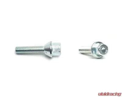 H&R Wheel Screw M14x1.25 46mm w/Movable Taper Head 60 Degree Silver - 14254608