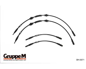 GruppeM Carbon Steel Fitting Brake Line System (Front & Rear Set) BMW 535i 5-Series F07/F10/F11 3.0L 2010-2017