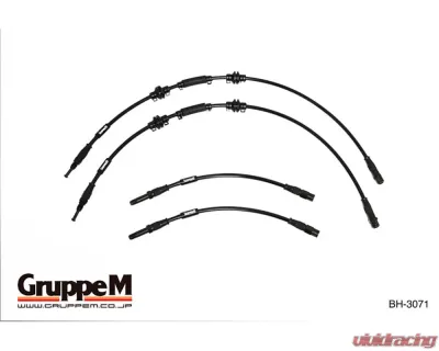 GruppeM Carbon Steel Fitting Brake Line System (Front & Rear Set) BMW 535i 5-Series F07/F10/F11 3.0L 2010-2017 - BH-3071