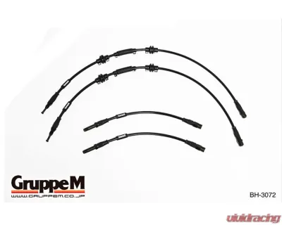 GruppeM Carbon Steel Fitting Brake Line System (Front & Rear Set) BMW 550i 5-Series F07/F10/F11 4.4L 2010-2017 - BH-3072