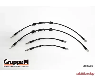 GruppeM Stainless Steel Fitting Brake Line System (Front & Rear Set) BMW Hybrid 5 5-Series 3.0L 2012-2017 - BH-3073S
