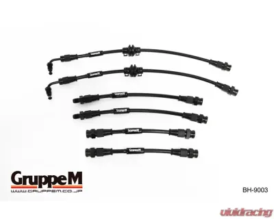 GruppeM Carbon Steel Fitting Brake Line System (Front & Rear) Abarth 595 | 695 1.4L 2010+ - BH-9003