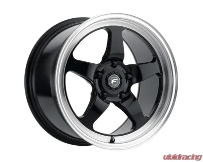 Forgestar D5 Drag 18x5 5x120.65 ET-38 BS  1.5 Gloss Black | Diamond Lip 70.3 - F0918C062N38