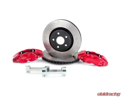 Alcon 350x32mm Rotors 4-Piston Red Calipers Front Brake Upgrade Kit Jeep JK 2007+ - BKF5459AX02