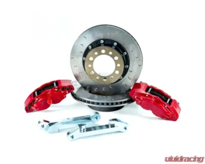 Alcon 357x32mm Rotor 4-Piston Red Calipers Front Brake Upgrade Kit Jeep JK w/ 6x5.5in Hub 2007+ - BKF5459AX14