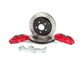 Alcon 330x22mm Rotors 4-Piston Red Calipers Rear Brake Kit w/ Brake Lines Jeep JK | JL 2007+